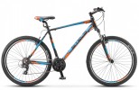 Велосипед 27,5' хардтейл, рама алюминий STELS NAVIGATOR-610 V черный/голубой/оранж., 21ск., 21'
